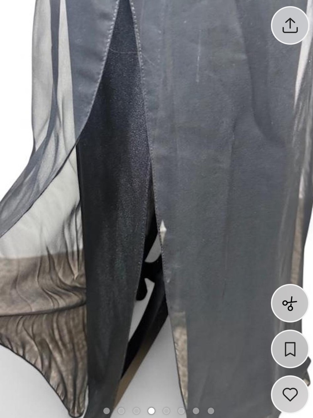 Jack Bryan Vintage Black Beaded Maxi Dress Sheer Overlay Stretch Evening Gown 5 - Picture 5 of 9